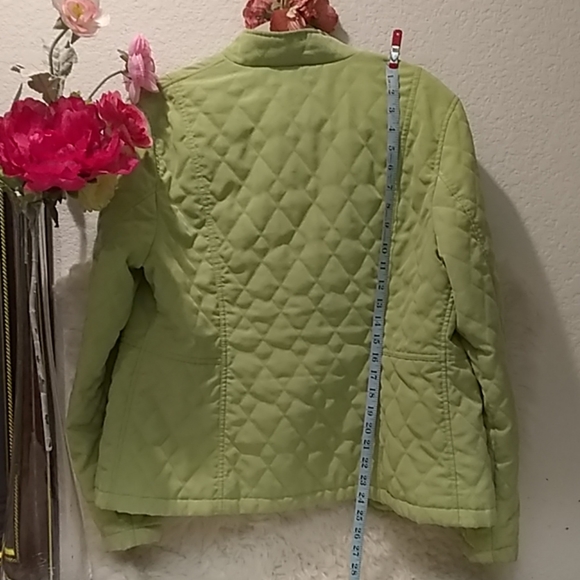 🌲UD Quilted Puffy Sage Lime Green Zip Up Jacket🧥 - Picture 4 of 7